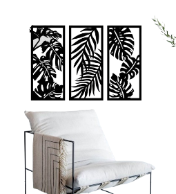 Декор на стіну (панно) “Листяний візерунок” (лазерна порізка)